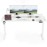 Homall  Electric Height Adjustable Standing Desk with Monitor Stand Lifting Range 28~46" Stand Up Office Desk for Home Office