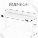 Homall  Electric Height Adjustable Standing Desk with Monitor Stand Lifting Range 28~46" Stand Up Office Desk for Home Office
