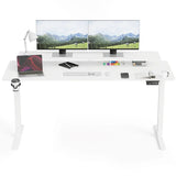 Homall Electric Height Adjustable Standing Desk with Monitor Stand Lifting Range 28~46" Stand Up Office Desk for Home Office