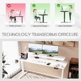 Homall  Electric Height Adjustable Standing Desk with Monitor Stand Lifting Range 28~46" Stand Up Office Desk for Home Office