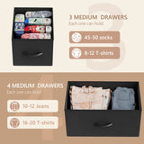 Homall 7 Drawer Dressers for Bedroom Fabric Chest of Drawers Storage Organizer
