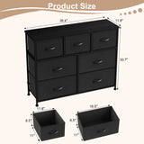 Homall 7 Drawer Dressers for Bedroom Fabric Chest of Drawers Storage Organizer