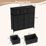 Homall 7 Drawer Dressers for Bedroom Fabric Chest of Drawers Storage Organizer