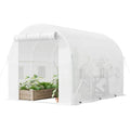 Homall 10 x 6.5 ft Walk-in Tunnel Greenhouse Galvanized Frame & Waterproof with Zippered Door & 6 Roll-up Windows