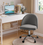 Homall Home Office Chair Adjustable Swivel Vanity Chairs Mid Back Rolling Task Chairs for Bedroom, Living Room or Study