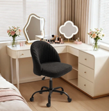 Homall Home Office Chair Adjustable Swivel Vanity Chairs Mid Back Rolling Task Chairs for Bedroom, Living Room or Study
