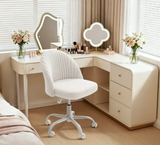 Homall Home Office Chair Adjustable Swivel Vanity Chairs Mid Back Rolling Task Chairs for Bedroom, Living Room or Study