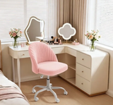 Homall Home Office Chair Adjustable Swivel Vanity Chairs Mid Back Rolling Task Chairs for Bedroom, Living Room or Study