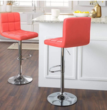 Homall Set of 2 Adjustable Swivel Armless Bar Stools with PU Leather