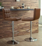 Homall Set of 2 Adjustable Swivel Armless Bar Stools with PU Leather