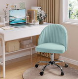 Homall Home Office Chair Adjustable Swivel Vanity Chairs Mid Back Rolling Task Chairs for Bedroom, Living Room or Study