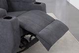 Homall 360° Swivel Massage Recliner Rocker Reclining Sofa, PU Leather& Fabric Heated Ergonomic Living Room Lounge Chair