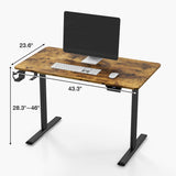 Homall Height Adjustable Electric Standing Desk 43"/55"/63" Computer Table, Home Office Workstation