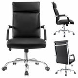 Homall Office Desk Chair Mid-Back Computer Chair Leather Executive Adjustable Swivel Task Chair Conference Chair with Armrests
