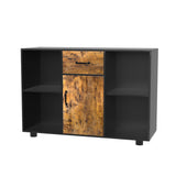 Homall Storage Cabinet with 1 Drawer 1 Doors 2 Shelves, Accent Side Cabinet, Wooden Sideboard Storage Organizer