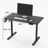 Homall Height Adjustable Electric Standing Desk 43"/55"/63" Computer Table, Home Office Workstation