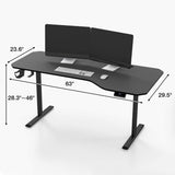 Homall Height Adjustable Electric Standing Desk 43"/55"/63" Computer Table, Home Office Workstation