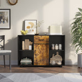 Homall Storage Cabinet with 1 Drawer 1 Doors 2 Shelves, Accent Side Cabinet, Wooden Sideboard Storage Organizer