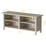 Hoamll TV Stand Wood TV Console Industrial Entertainment Center with Storage Cabinets
