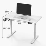 Homall Height Adjustable Electric Standing Desk 43"/55"/63" Computer Table, Home Office Workstation