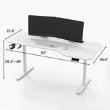 Homall Height Adjustable Electric Standing Desk 43"/55"/63" Computer Table, Home Office Workstation