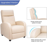 Homall PU Leather Recliner Home Theater Seating Living Room Chair