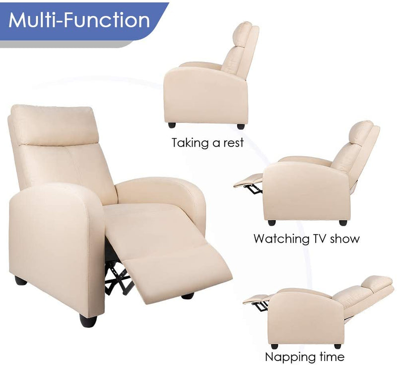 Homall PU Leather Recliner Home Theater Seating Living Room Chair