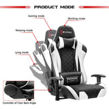 Devoko Pioneer Series Gaming Chair (White) - Furniwell