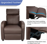 Homall PU Leather Recliner Home Theater Seating Living Room Chair