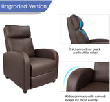Homall PU Leather Recliner Home Theater Seating Living Room Chair