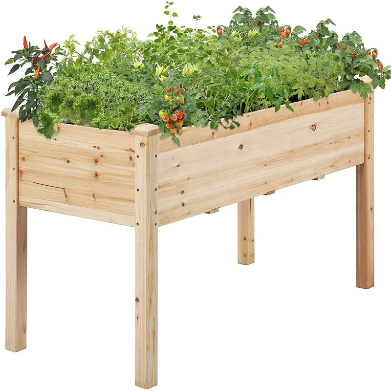 Homall Raised Garden Bed 48x24x30in Elevated Wooden Planter Box with Legs Standing Growing Bed for Gardening/Backyard/Patio/Balcony