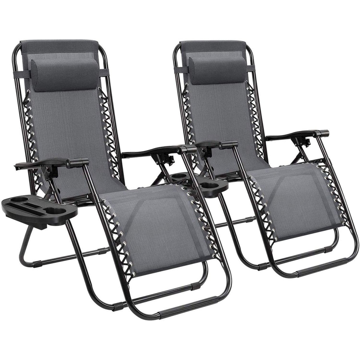 Homall 2 Pieces Zero Gravity Chair Patio Folding Lawn Lounge