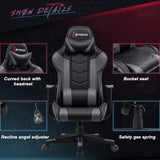 Homall Ergonomic Gaming Chair Racing Style Adjustable Height High-Back PC Computer Chair