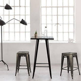 Homall 24 Inches Metal Bar Stools Indoor-Outdoor Counter Height Stackable Stools Set of 4