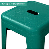 Homall 30 Inches Metal Bar Stools High Backless Stools Indoor-Outdoor Stackable Kitchen Stools Set of 4