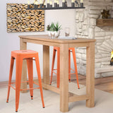 Homall 30 Inches Metal Bar Stools High Backless Stools Indoor-Outdoor Stackable Kitchen Stools Set of 4