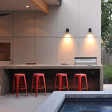Homall 30 Inches Metal Bar Stools High Backless Stools Indoor-Outdoor Stackable Kitchen Stools Set of 4