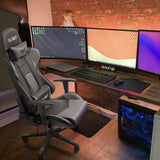 Homall High-Back Gaming Office Chair Ergonomic Racing Style Adjustable Height Executive Computer Chair,PU Leather Swivel Desk Chair