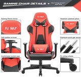 Homall High-Back Gaming Office Chair Ergonomic Racing Style Adjustable Height Executive Computer Chair,PU Leather Swivel Desk Chair