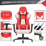 Homall High-Back Gaming Office Chair Ergonomic Racing Style Adjustable Height Executive Computer Chair,PU Leather Swivel Desk Chair