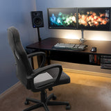 Homall Gaming Chair Leather Office Desk Chair High Back Ergonomic Adjustable Swivel Executive Computer Chair Rolling Task