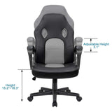 Homall Gaming Chair Leather Office Desk Chair High Back Ergonomic Adjustable Swivel Executive Computer Chair Rolling Task