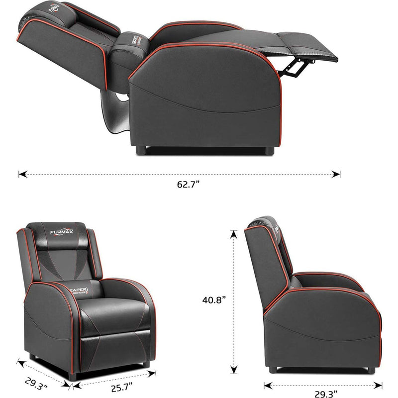 Homall Gaming Recliner Chair Racing Style Single Ergonomic Lounge Sofa PU Leather Reclining Home Theater Seat for Living Room
