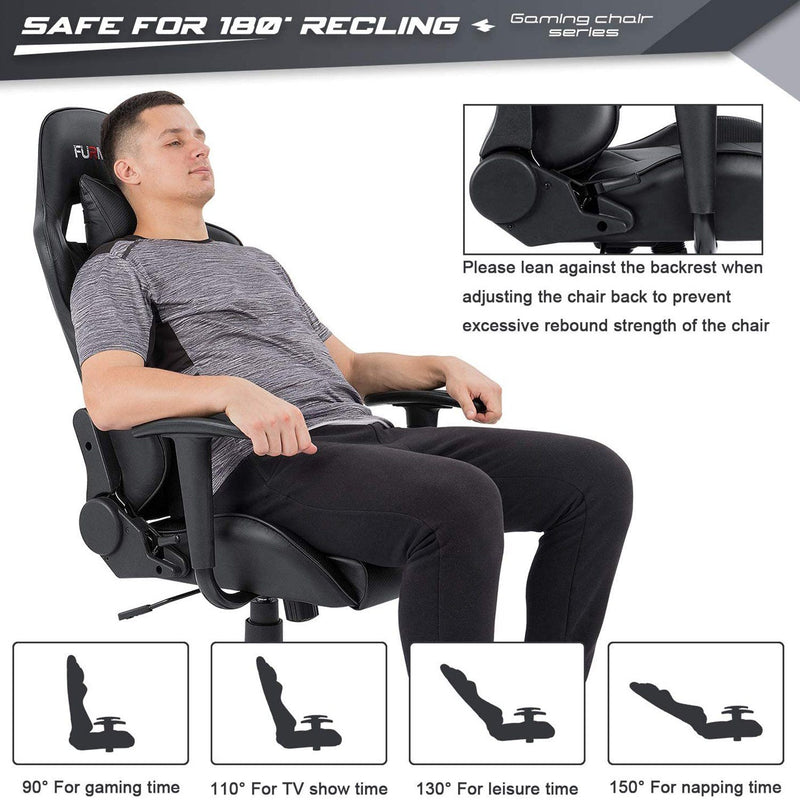 Homall High-Back Gaming Office Chair Ergonomic Racing Style Adjustable Height Executive Computer Chair,PU Leather Swivel Desk Chair