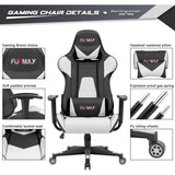 Homall High-Back Gaming Office Chair Ergonomic Racing Style Adjustable Height Executive Computer Chair,PU Leather Swivel Desk Chair