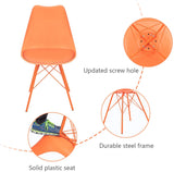 Homall Kitchen Dining Chair with Soft Padded Mid Century Shell Side Chair Armless Tulip Chair Set of 4