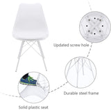 Homall Kitchen Dining Chair with Soft Padded Mid Century Shell Side Chair Armless Tulip Chair Set of 4
