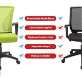 Homall Office Chair Mid Back Swivel Lumbar Support Desk Chair, Computer Ergonomic Mesh Chair with Armrest