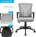 Homall Office Chair Mid Back Swivel Lumbar Support Desk Chair, Computer Ergonomic Mesh Chair with Armrest