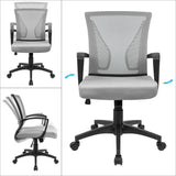 Homall Office Chair Mid Back Swivel Lumbar Support Desk Chair, Computer Ergonomic Mesh Chair with Armrest